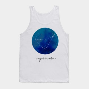 Capricorn Watercolor Zodiac Constellation Tank Top